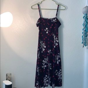 Violet spaghetti strap flower dress
